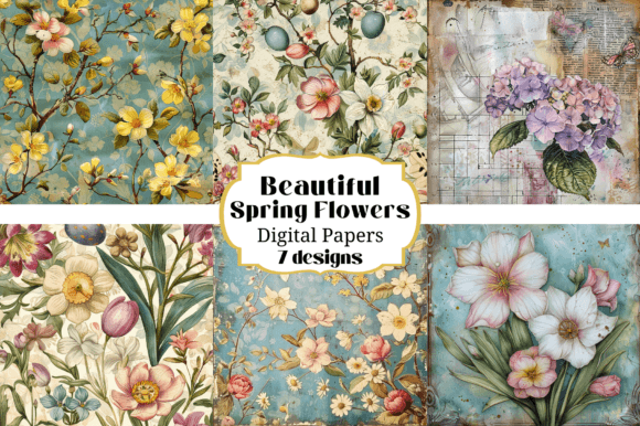 7 Beautiful Spring Flowers Backgrounds: Fresh Design Assets