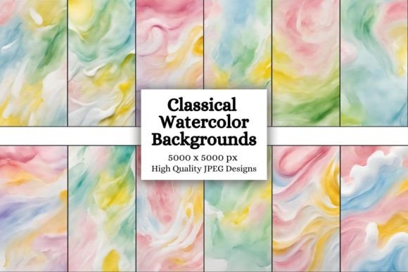 Classical Watercolor Backgrounds: Elevating Your Digital Projects