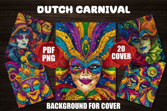 Dutch Carnival Backgrounds for Covers: A Festive Design Kit