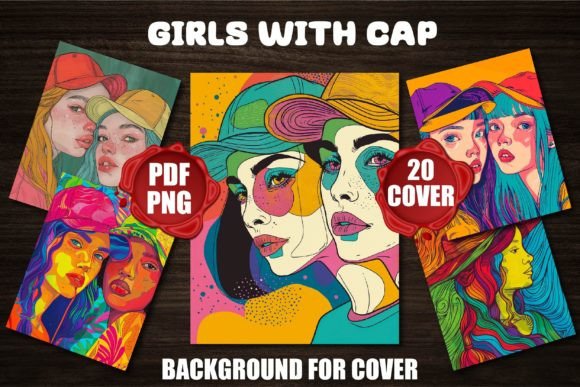 Elevate Your Book Covers with Girls with Cap Backgrounds