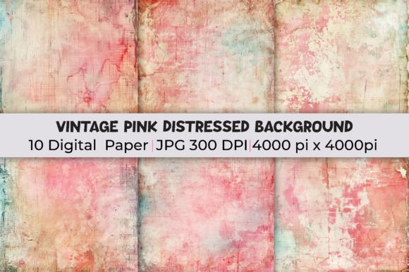 Elevate Your Designs with Vintage Pink Distressed Backgrounds