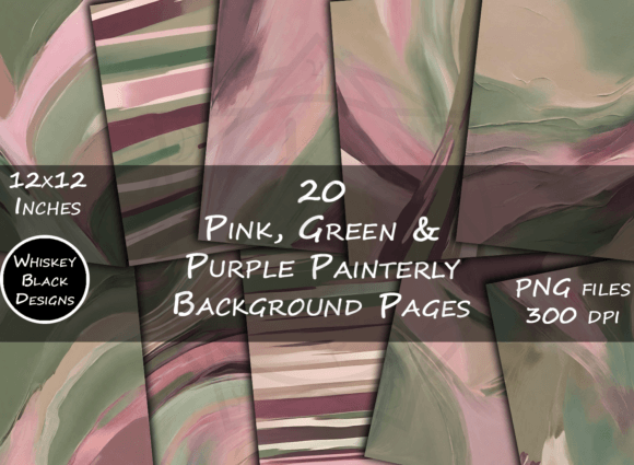 Embrace Serenity: Using Pink Green Purple Painterly Backgrounds