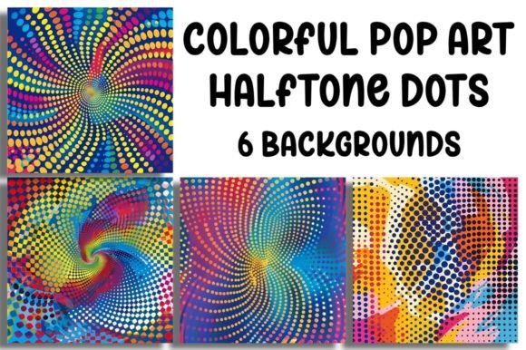 Energize Your Projects with Colorful Halftone Dot Backgrounds