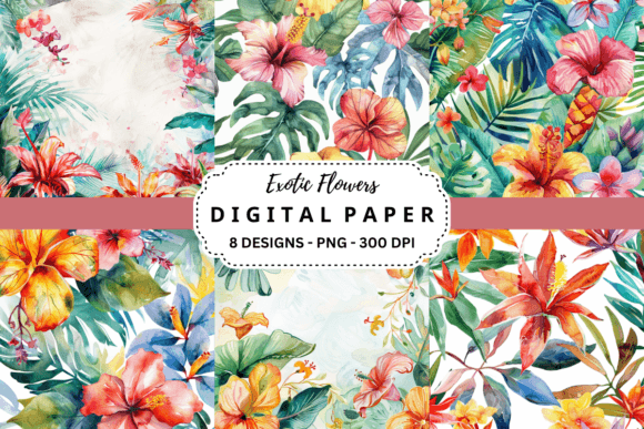 Exotic Flowers Backgrounds: Instant Elegance for Your Creative Projects