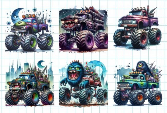 Monster Truck Backgrounds: Bold Visuals for Creative Projects