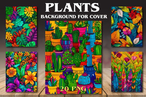 Plants Backgrounds for Covers: A Natural Design Solution