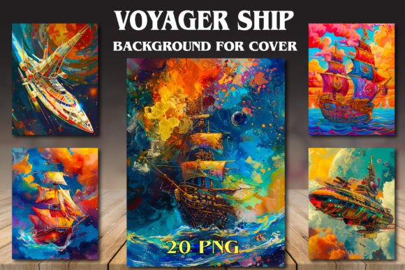Set Sail with Voyager Ship Backgrounds for Covers