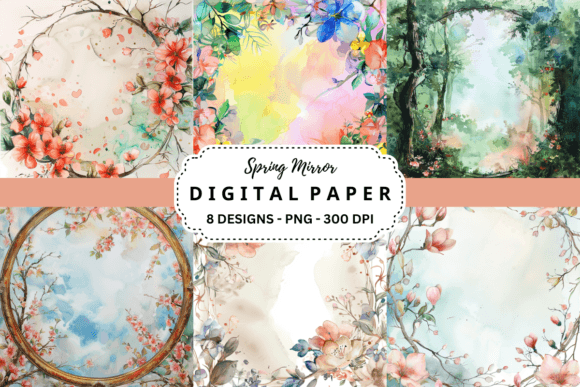 Spring Mirror Backgrounds: Fresh Design Assets for Your Creative Projects