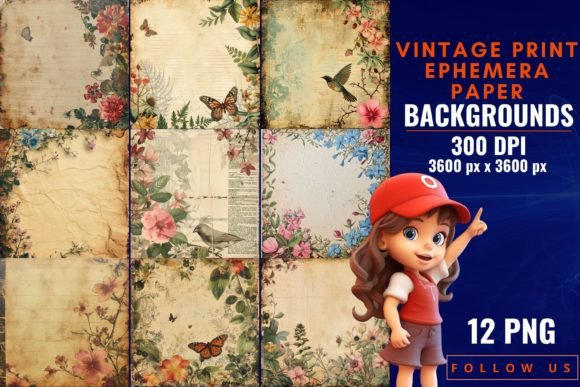 Timeless Textures: Mastering Vintage Print Ephemera Paper Backgrounds
