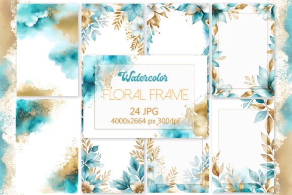 Turquoise & Gold Florals: A Frame for Every Story