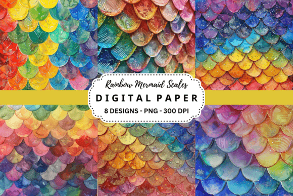 Unleash Your Creativity with Rainbow Mermaid Scales Backgrounds