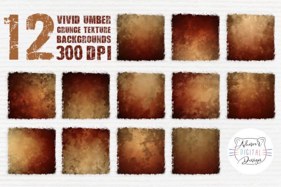 Vivid Umber Grunge Texture Backgrounds: A Designer's Toolkit